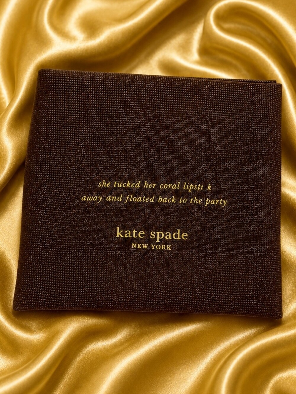 Kate Spade Brown Gold Embossed Brown Handbag Storage Dust Bag 19 1/2" x 17 1/4"